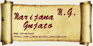 Marijana Gnjato vizit kartica